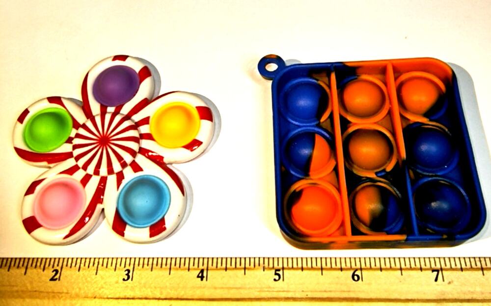 1783.  Sensory Fidget Toys Silicone Bubbles and Spinner Set of 2